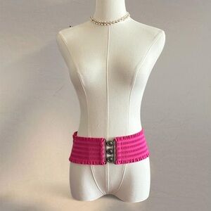 Pink Elastic Waist Belt